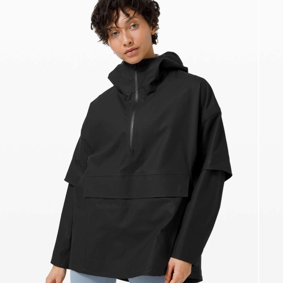 lululemon athletica Jackets & Blazers - Lululemon Black Into the Drizzle 1/2 Zip Jacket